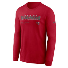 Nike Tampa Bay Buccaneers Sideline Infograph Lock Up Performance Long Sleeve T-Shirt Red