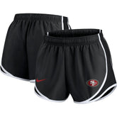 Nike San Francisco 49ers Women's Plus Size Logo Performance Tempo Shorts Charcoal