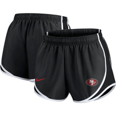 Nike San Francisco 49ers Women's Plus Size Logo Performance Tempo Shorts Charcoal