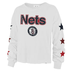 Brooklyn Nets '47 Women's 2021/22 City Edition Call Up Parkway Long Sleeve T-Shirt White | 47 brand outlet