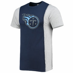 Tennessee Titans Refried Apparel Sustainable Split T-Shirt Navy/Heathered Gray