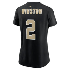 Nike Jameis Winston New Orleans Saints Women's Name & Number T-Shirt Black