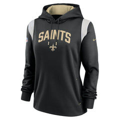 Nike New Orleans Saints Women's Sideline Stack Performance Pullover Hoodie Black