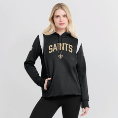 Nike New Orleans Saints Women's Sideline Stack Performance Pullover Hoodie Black