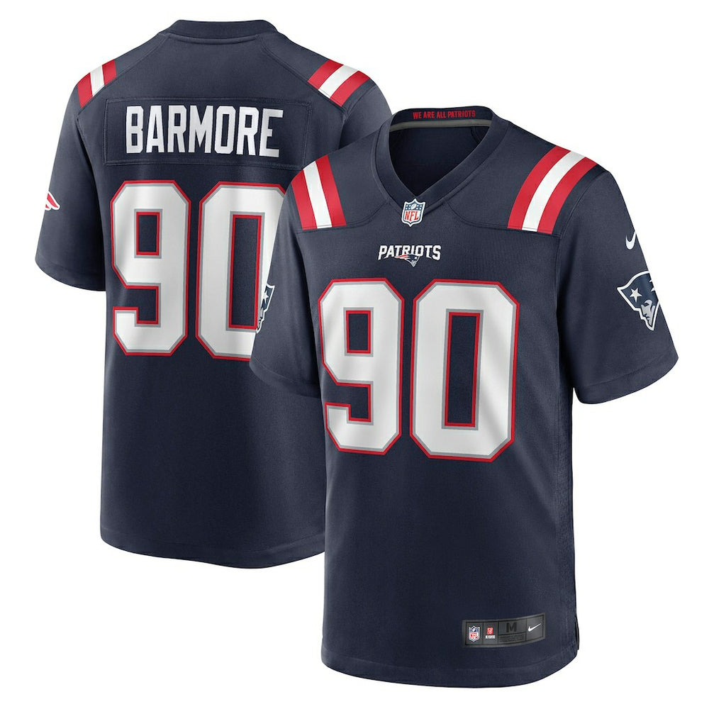 Nike Christian Barmore New England Patriots Player Game Jersey Navy