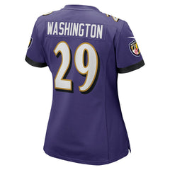 Nike Ar'Darius Washington Baltimore Ravens Women's Player Game Jersey Purple