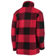 Chicago Blackhawks G-III 4Her by Carl Banks Women's Plaid Sherpa Quarter-Zip Jacket - Red/Black - NHL 4494520
