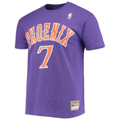 Kevin Johnson Phoenix Suns Hardwood Classics Stitch Name & Number T-Shirt Purple | Mitchell & Ness discount
