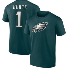 Fanatics Jalen Hurts Philadelphia Eagles Player Icon T-Shirt Midnight Green