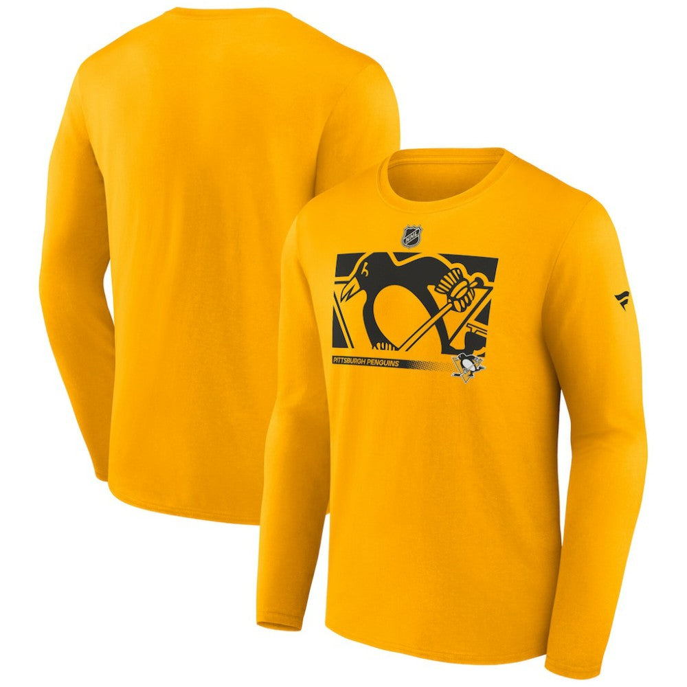Pittsburgh Penguins Fanatics Authentic Pro Core Collection Secondary Long Sleeve T-Shirt - Gold - NHL 4498527