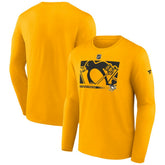 Pittsburgh Penguins Fanatics Authentic Pro Core Collection Secondary Long Sleeve T-Shirt - Gold - NHL 4498527