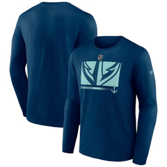 Seattle Kraken Fanatics Authentic Pro Core Collection Secondary Long Sleeve T-Shirt - Deep Sea Blue - NHL 4498564