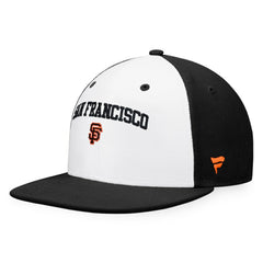 San Francisco Giants Fanatics Iconic Color Blocked Fitted Hat - White/Black - Fanatics Discount
