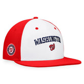 Washington Nationals Fanatics Iconic Color Blocked Fitted Hat - White/Red - Fanatics Sale