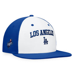 Los Angeles Dodgers Fanatics Iconic Color Blocked Fitted Hat - White/Royal - Fanatics Lifestyle