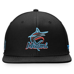 Miami Marlins Fanatics Iconic Team Patch Fitted Hat - Black - Fanatics Discount