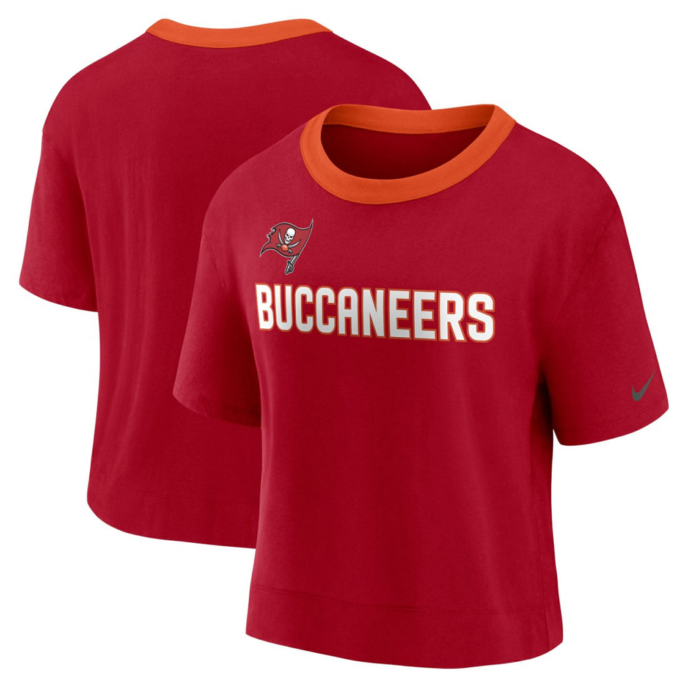 Nike Tampa Bay Buccaneers Women's High Hip Fashion Cropped Top Red