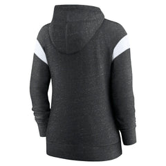 Nike New Orleans Saints Women's Plus Size Monaco Full-Zip Lightweight Hoodie Heather Black/White