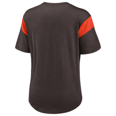 Nike Cleveland Browns Women's Primary Logo Fashion Top Brown