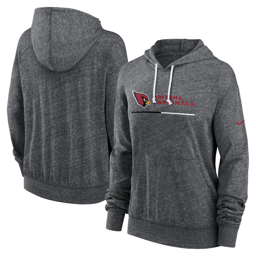 Nike Arizona Cardinals Women's Team Spirit Gym Vintage Lightweight Hoodie Top Heather Charcoal