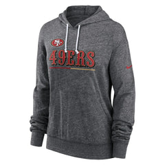 Nike San Francisco 49ers Women's Team Spirit Gym Vintage Lightweight Hoodie Top Heather Charcoal