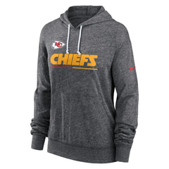 Nike Kansas City Chiefs Women's Team Spirit Gym Vintage Lightweight Hoodie Top Heather Charcoal