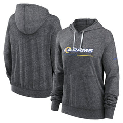 Nike Los Angeles Rams Women's Team Spirit Gym Vintage Lightweight Hoodie Top Heather Charcoal