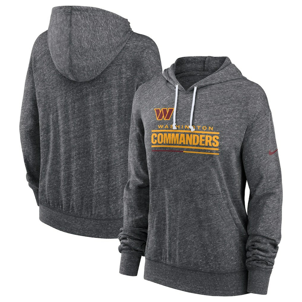 Nike Washington Commanders Women's Team Spirit Gym Vintage Lightweight Hoodie Top Heather Charcoal