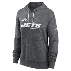 Nike New York Jets Women's Team Spirit Gym Vintage Lightweight Hoodie Top Heather Charcoal