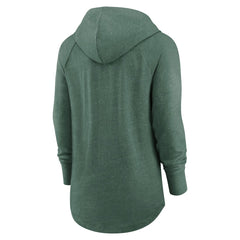 Nike Green Bay Packers Women's Minimal Statement Lightweight Raglan Funnel Neck Pullover Hoodie Heather Green