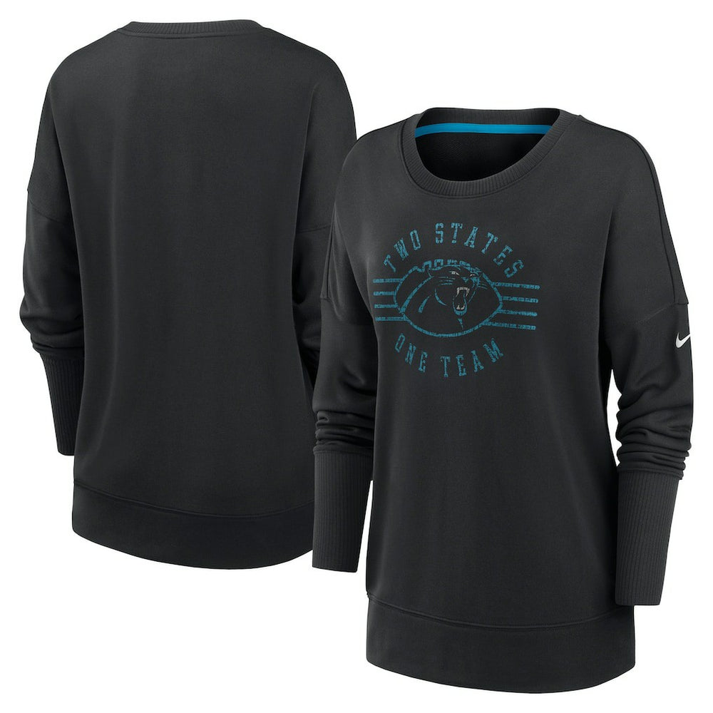 Nike Carolina Panthers Women's Rewind Playback Icon Performance Pullover Sweatshirt Black