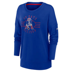 Nike New England Patriots Women's Rewind Playback Icon Performance Pullover Sweatshirt Royal