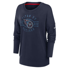 Nike Tennessee Titans Women's Rewind Playback Icon Performance Pullover Sweatshirt Navy