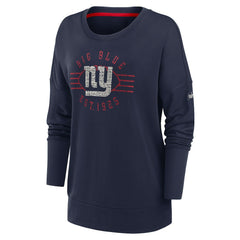 Nike New York Giants Women's Rewind Playback Icon Performance Pullover Sweatshirt Navy
