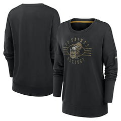 Nike New Orleans Saints Women's Rewind Playback Icon Performance Pullover Sweatshirt Black