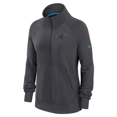 Nike Carolina Panthers Women's Premium Raglan Performance Half-Zip Sweatshirt Charcoal