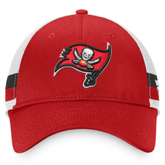Fanatics Tampa Bay Buccaneers Iconic Team Stripe Trucker Snapback Hat Red/White