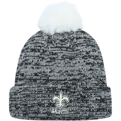 Fanatics New Orleans Saints Women's Iconic Cuffed Knit Hat with Pom Black