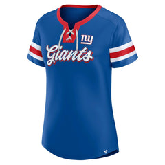 Fanatics New York Giants Women's Original State Lace-Up T-Shirt Royal