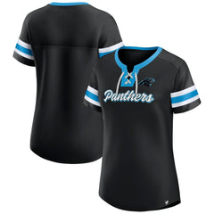 Fanatics Carolina Panthers Women's Original State Lace-Up T-Shirt Black