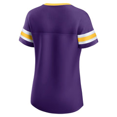 Fanatics Minnesota Vikings Women's Original State Lace-Up T-Shirt Purple
