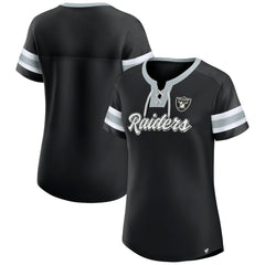 Fanatics Las Vegas Raiders Women's Original State Lace-Up T-Shirt Black
