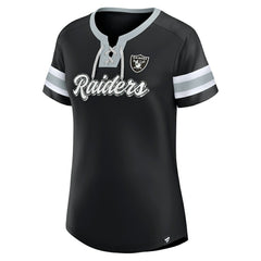 Fanatics Las Vegas Raiders Women's Original State Lace-Up T-Shirt Black