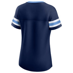 Fanatics Tennessee Titans Women's Original State Lace-Up T-Shirt Navy