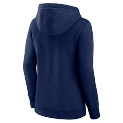 Fanatics Tennessee Titans Women's Iconic Cotton Fleece Checklist Pullover Hoodie Navy