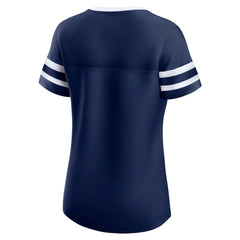 Fanatics Dallas Cowboys Women's Original State Lace-Up T-Shirt Navy