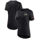 Philadelphia Flyers Fanatics Women's Authentic Pro Rink Raglan Tech T-Shirt - Black - NHL 4502300