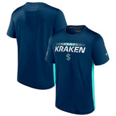 Seattle Kraken Fanatics Authentic Pro Rink Tech T-Shirt - Deep Sea Blue/Light Blue - NHL 4503837