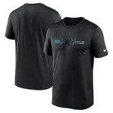 Nike Carolina Panthers Horizontal Lockup Legend Performance T-Shirt Black