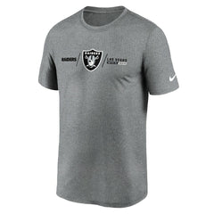 Nike Las Vegas Raiders Horizontal Lockup Legend Performance T-Shirt Heather Charcoal